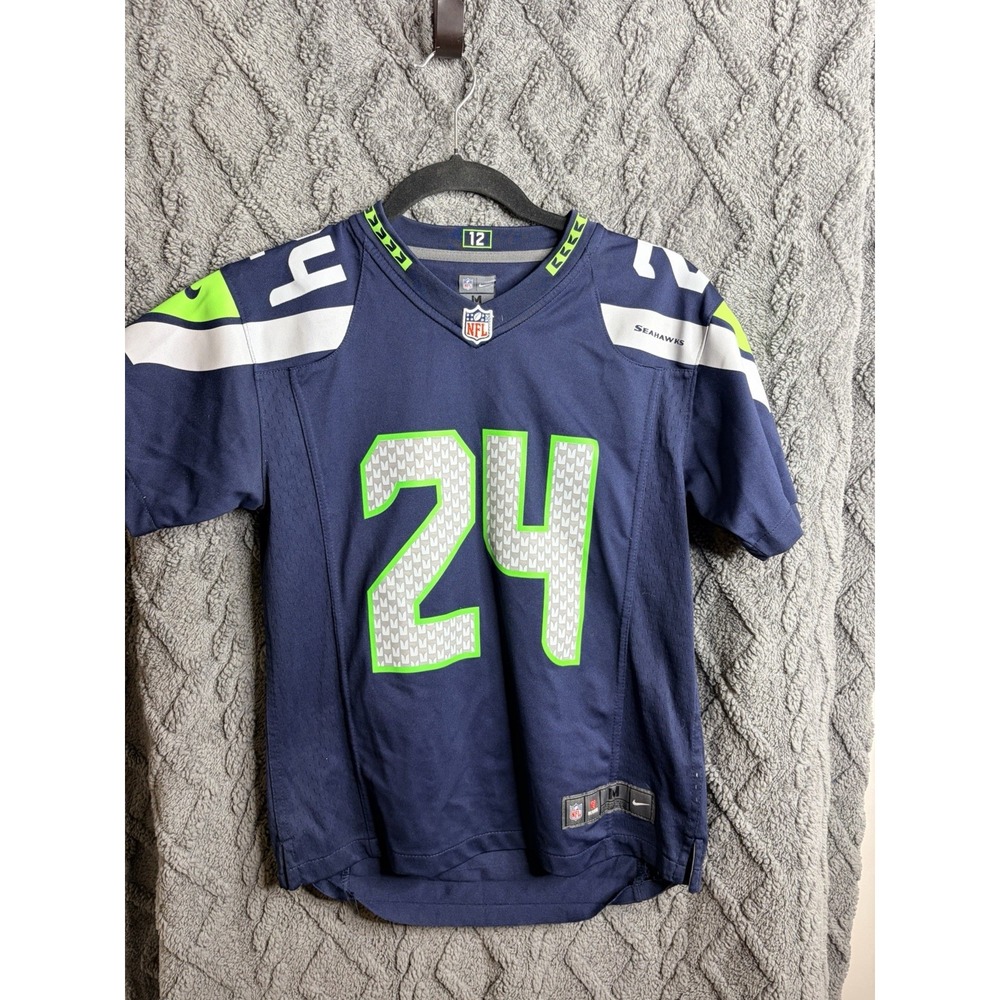 Nike  On Field Marshawn Lynch Seattle Seahawks Jersey  Size M  10/12  YOUTH